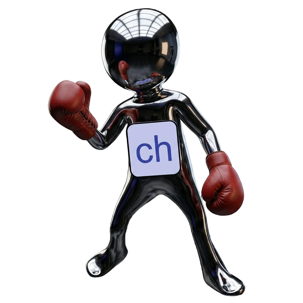 Punch mnemonic character with CH on its chest